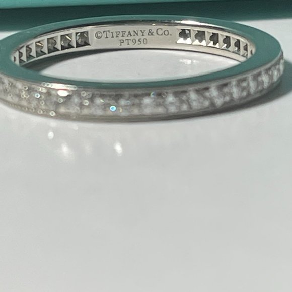 Tiffany & Co Legacy Platinum FULL DIAMOND Wedding Band Size 6.5 / 0.50 carat - Picture 6 of 10